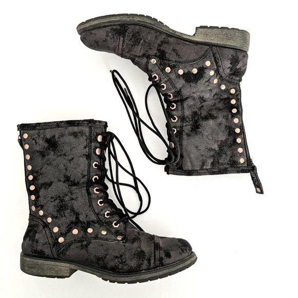 Roxy Shoes - Roxy Concord Western Vegan Lace-up Combat Boots